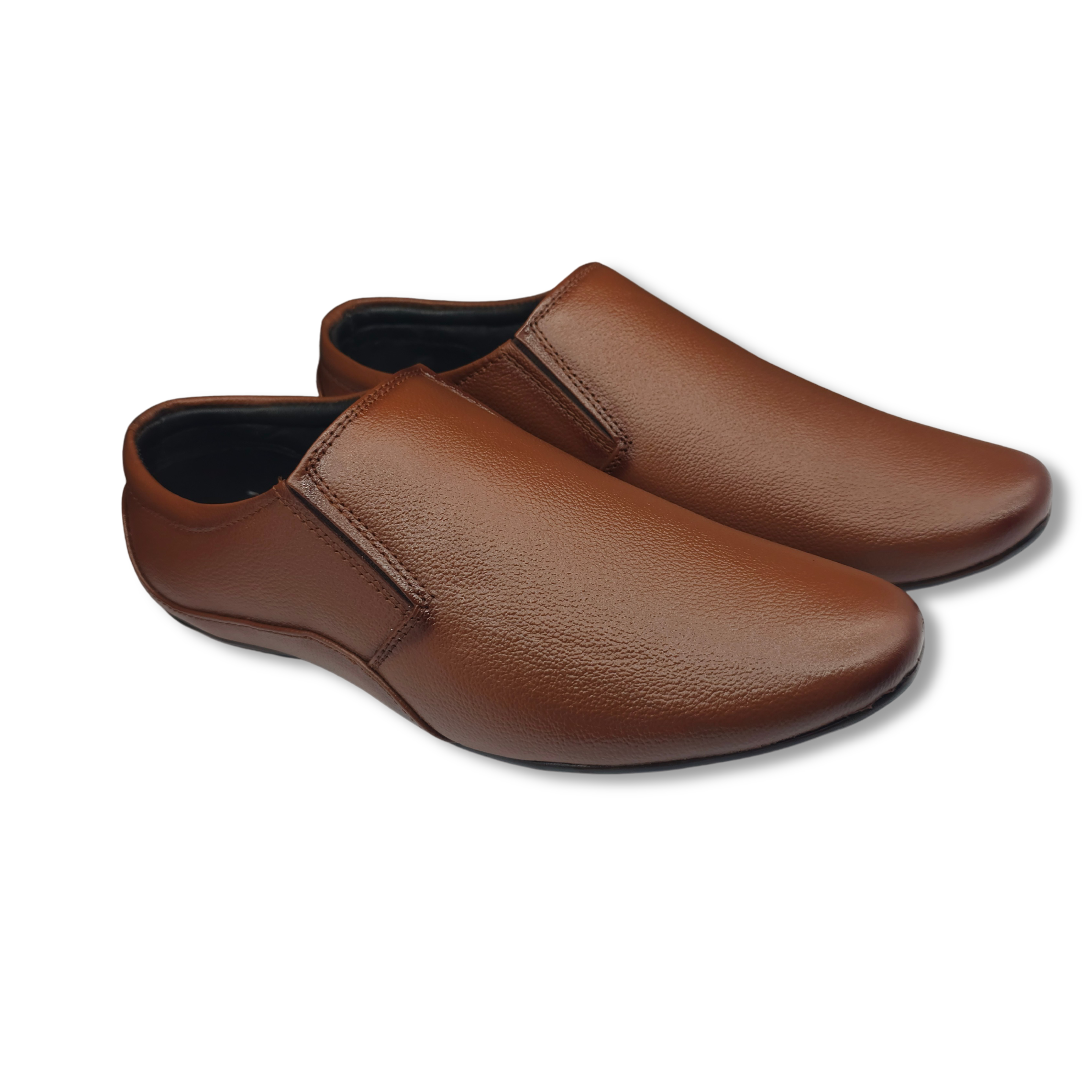 Modern  Formal Leather Shoes-HW-432-Tan
