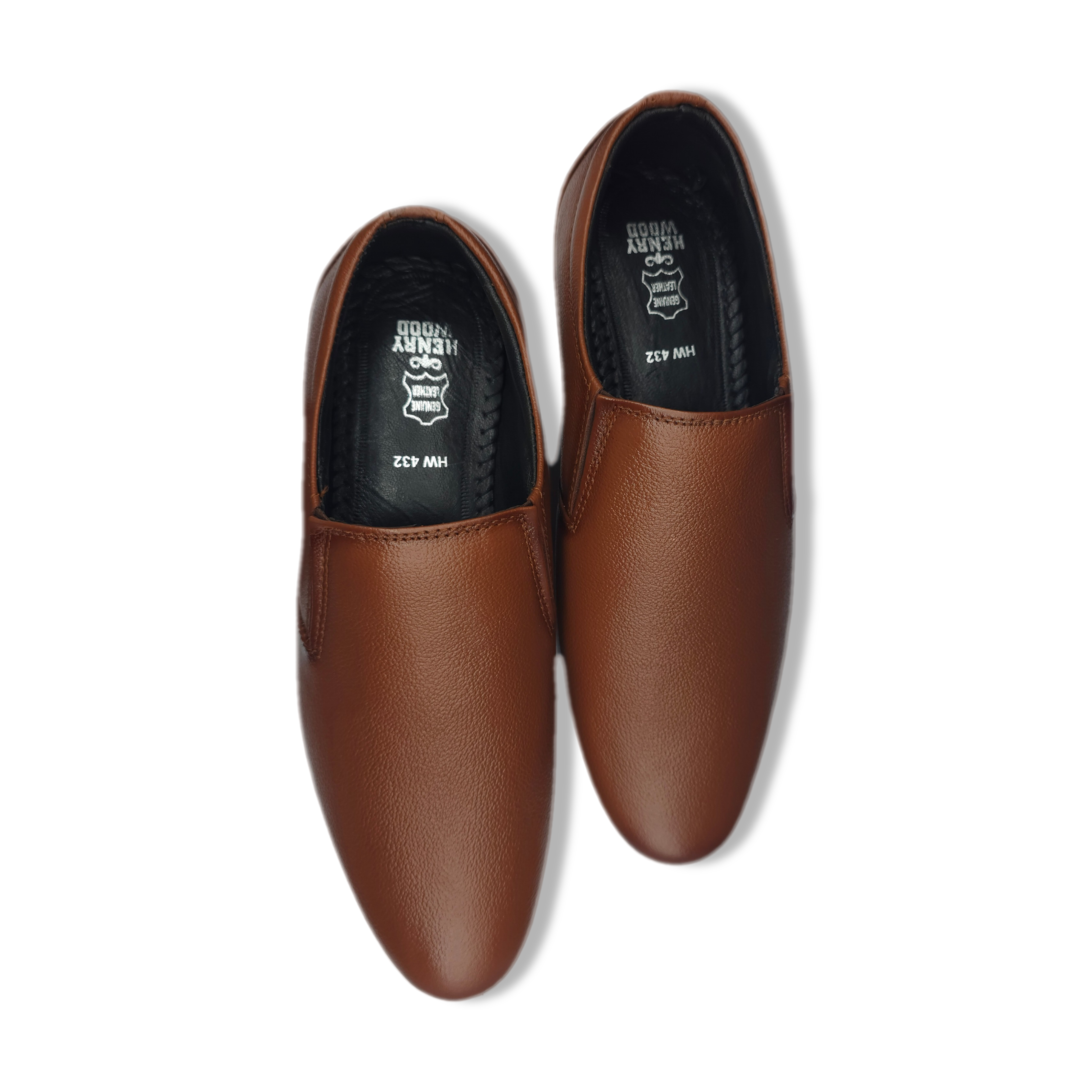 Modern Formal Leather Shoes-HW-432-Tan