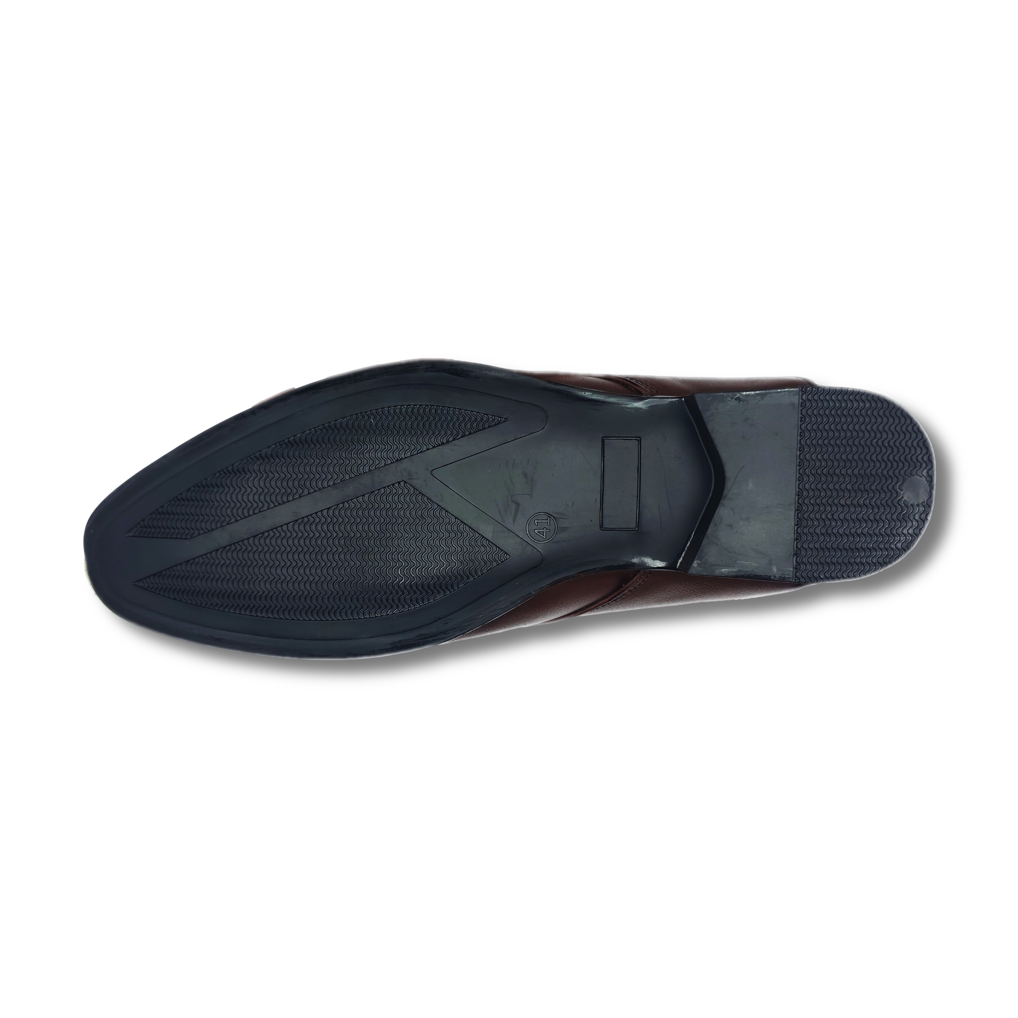 Refined Leather Derby Shoes -HW-425-Brown