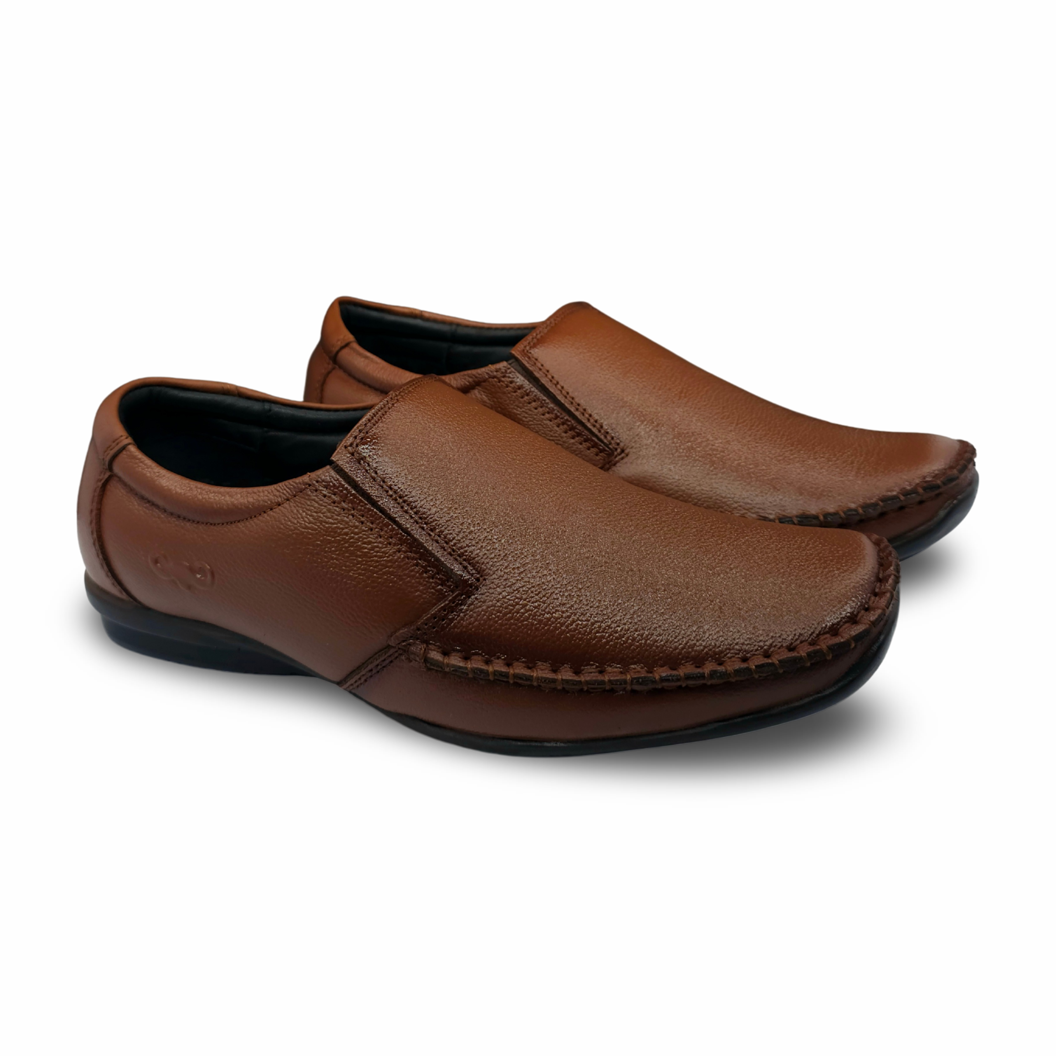 Classic Formal Leather Shoe For Men- HW-Tan-22
