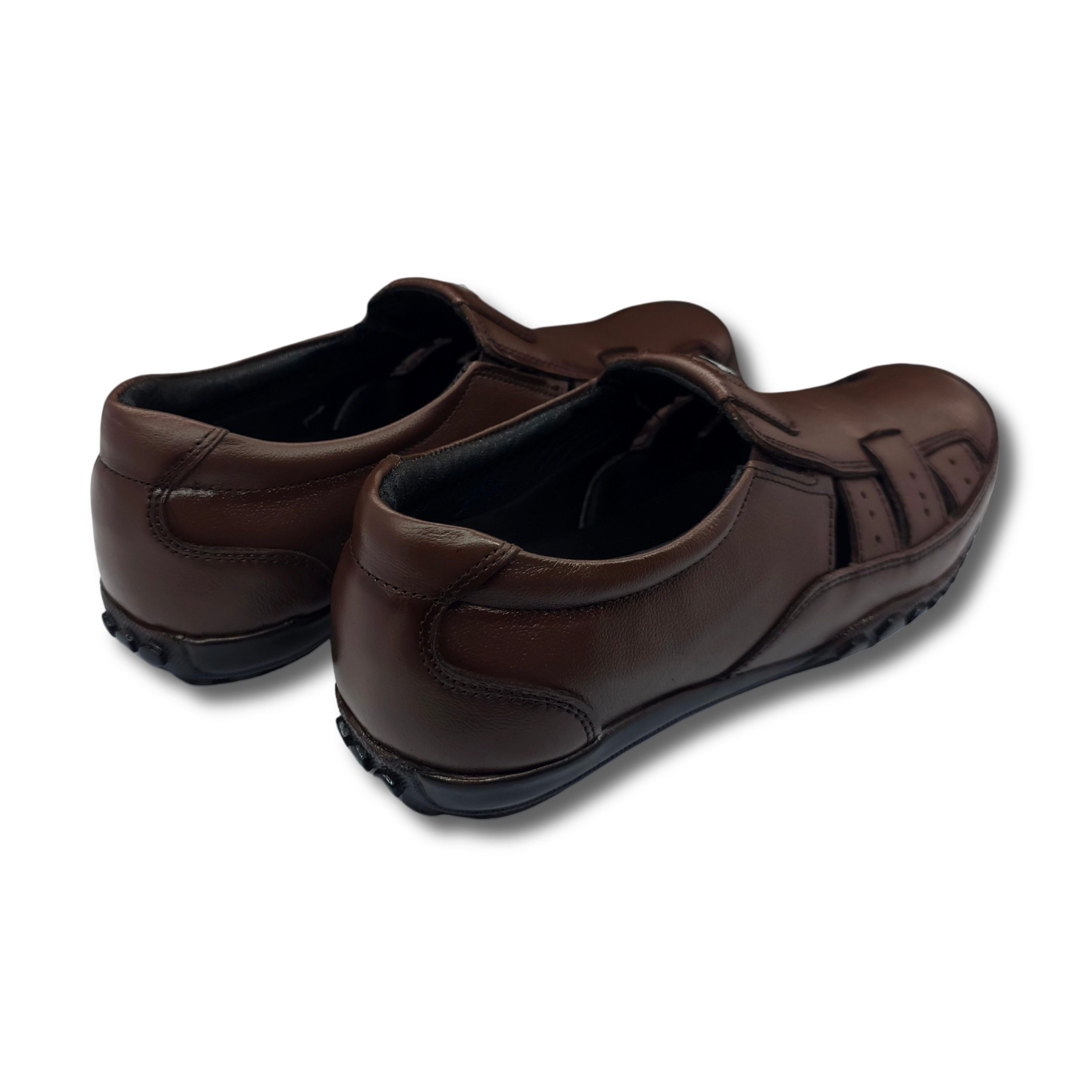 Versatile Leather Roman Sandals for All-Day Ease- HW-53-Brown