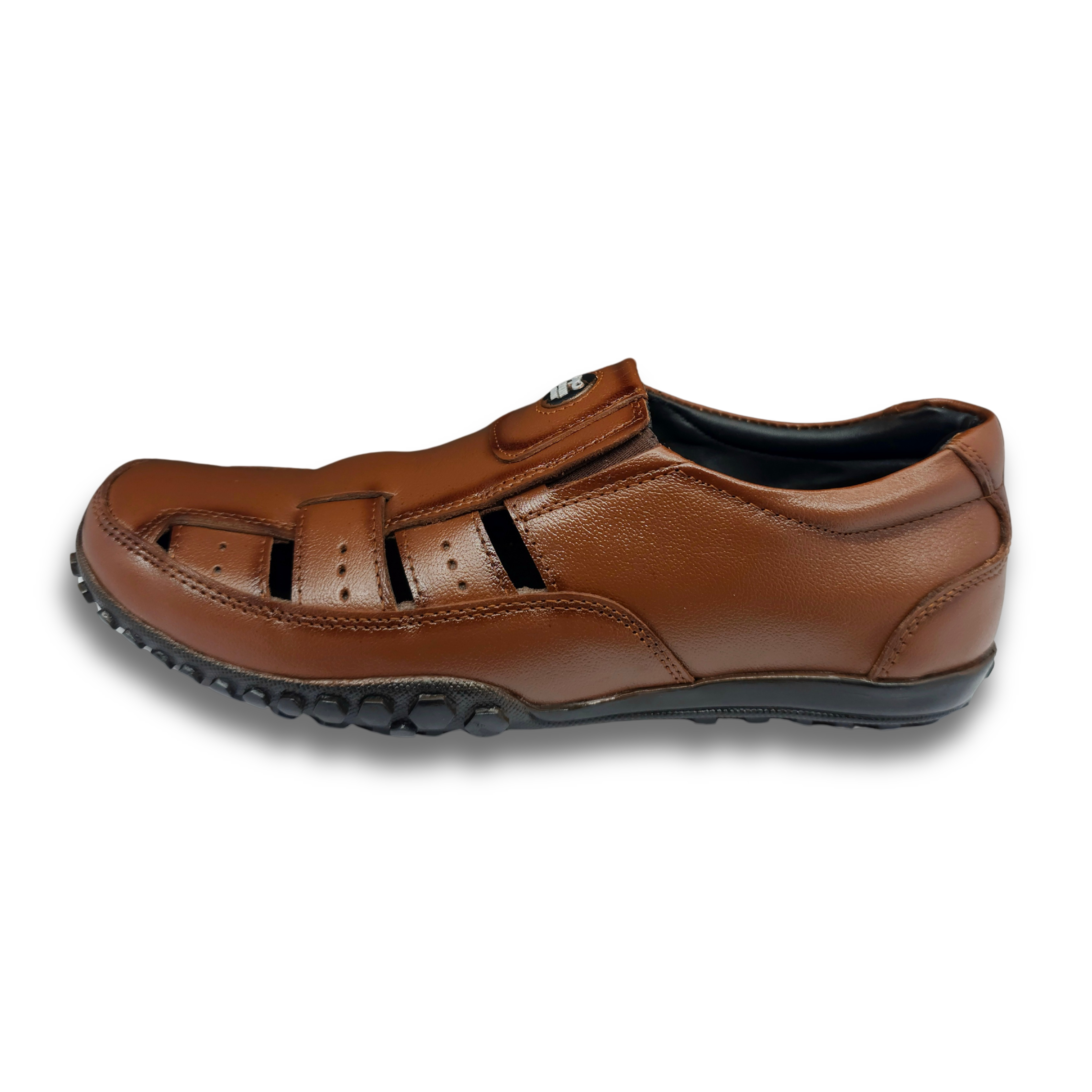 Versatile Leather Roman Sandals for All-Day Ease- HW-53-Tan