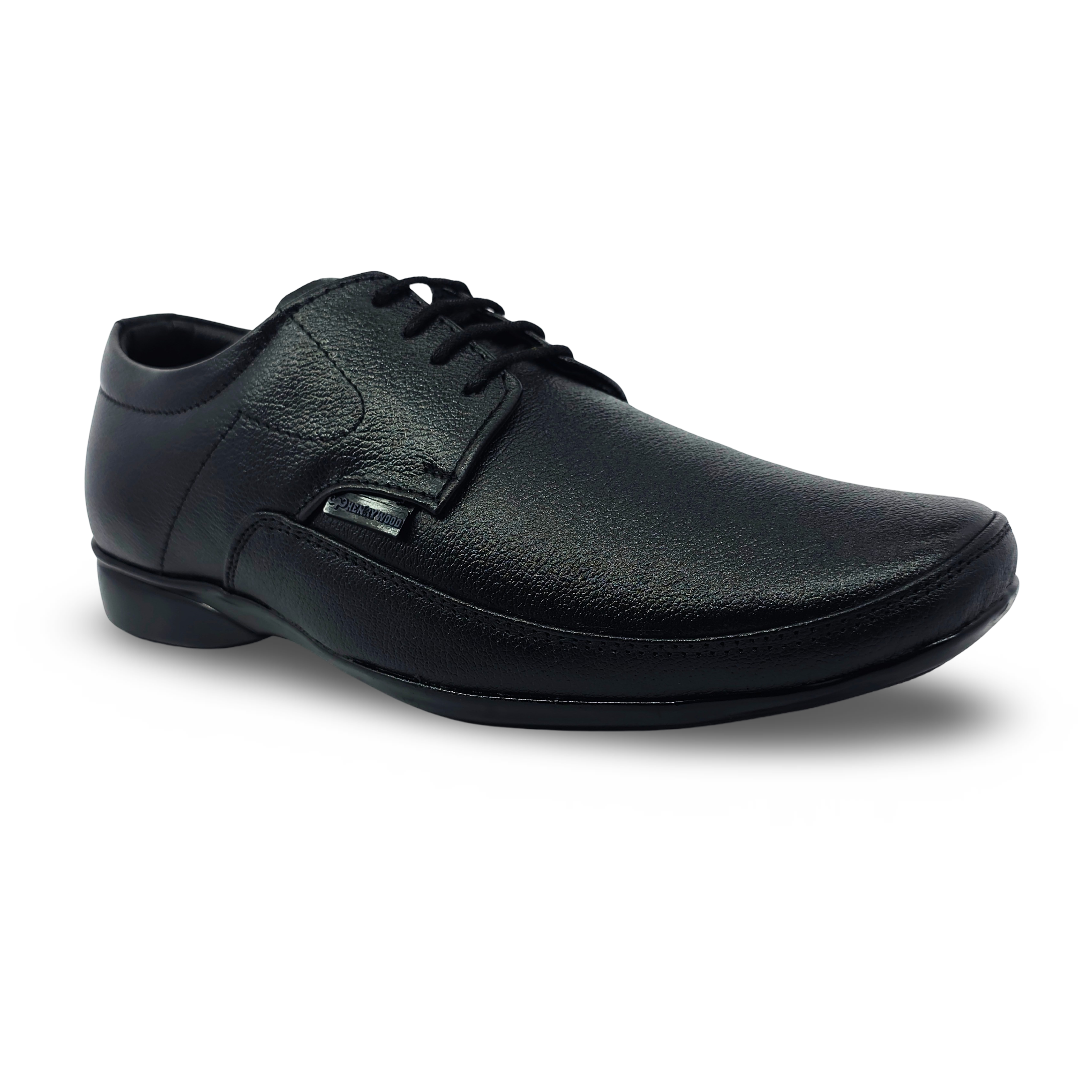 Stylish Formal Leather Shoes-HW-522-Black