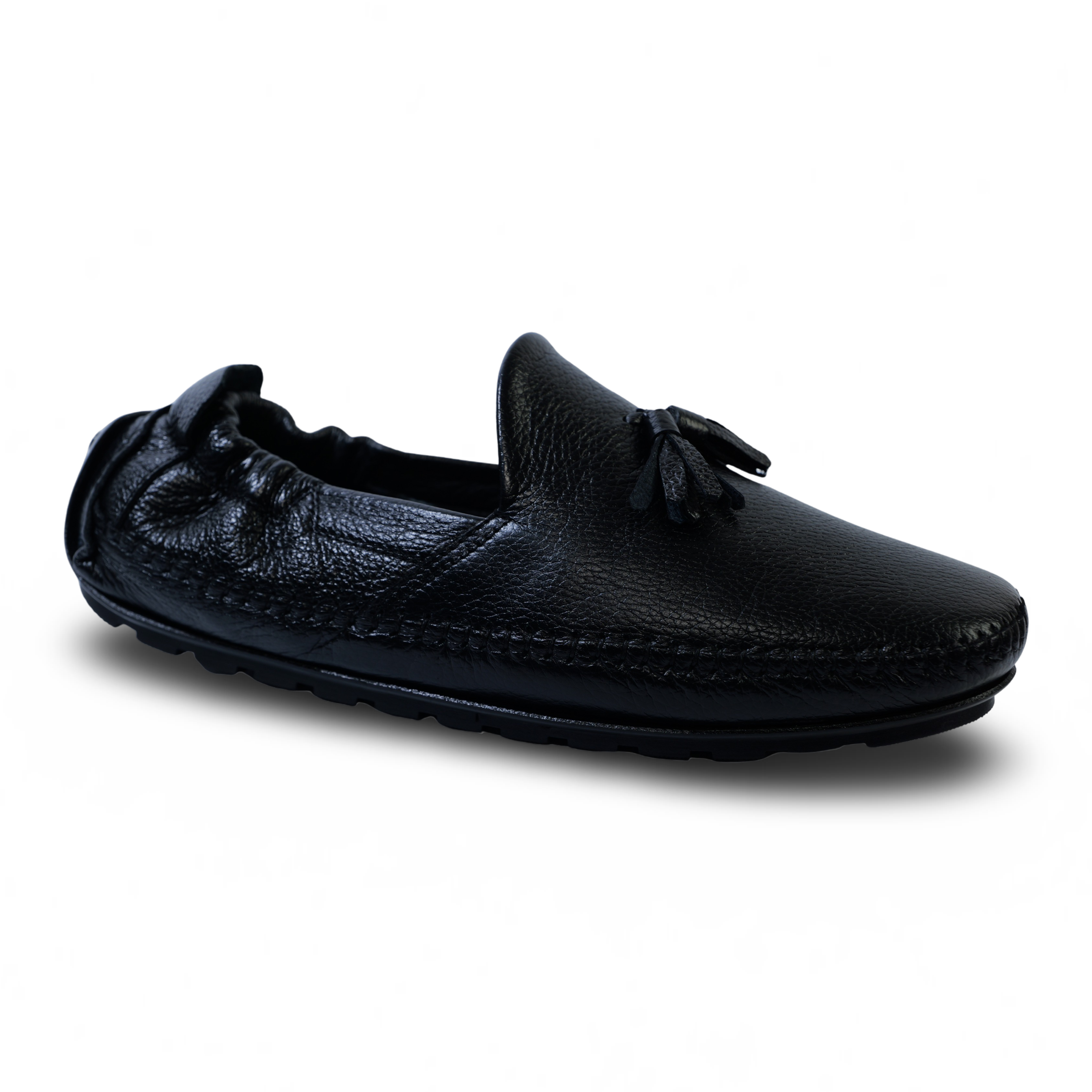 Men’s Tassel Leather Loafers- HW-910- Black