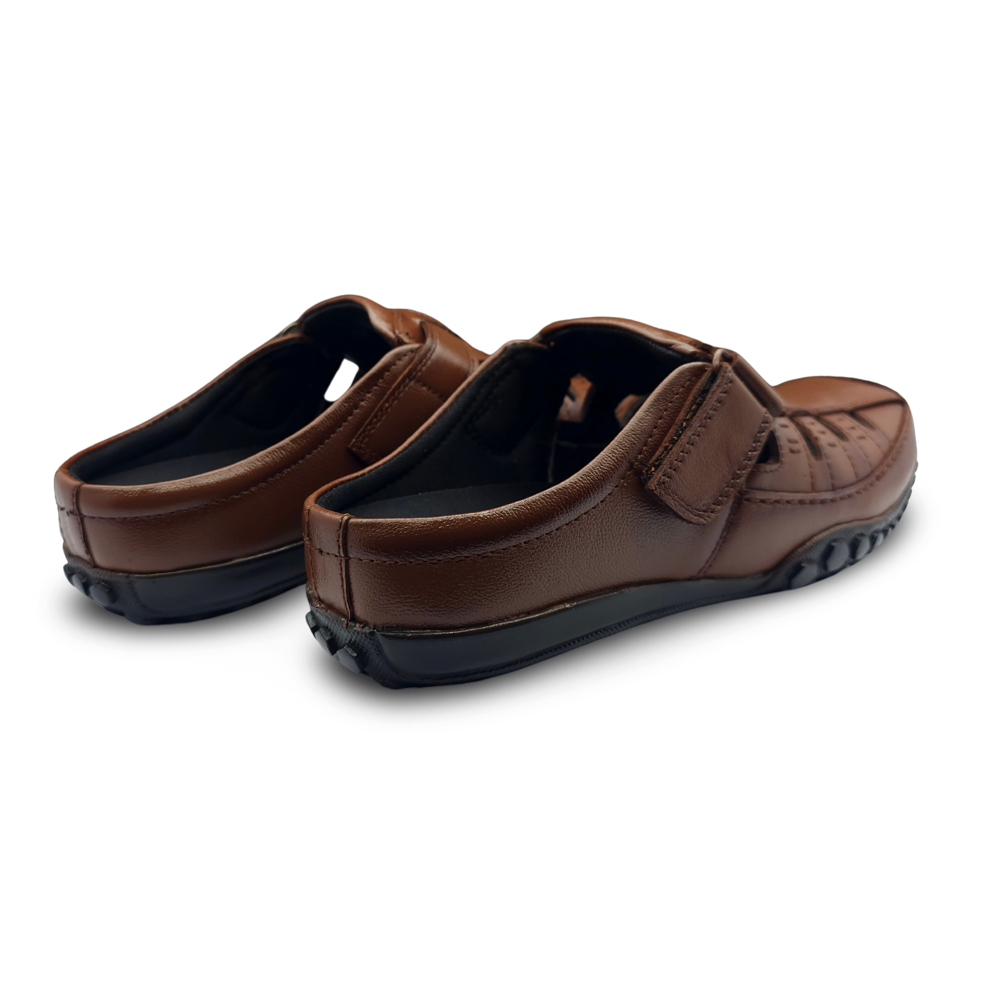 Men’s Softy Leather Mule Sandals -HW-54-Tan