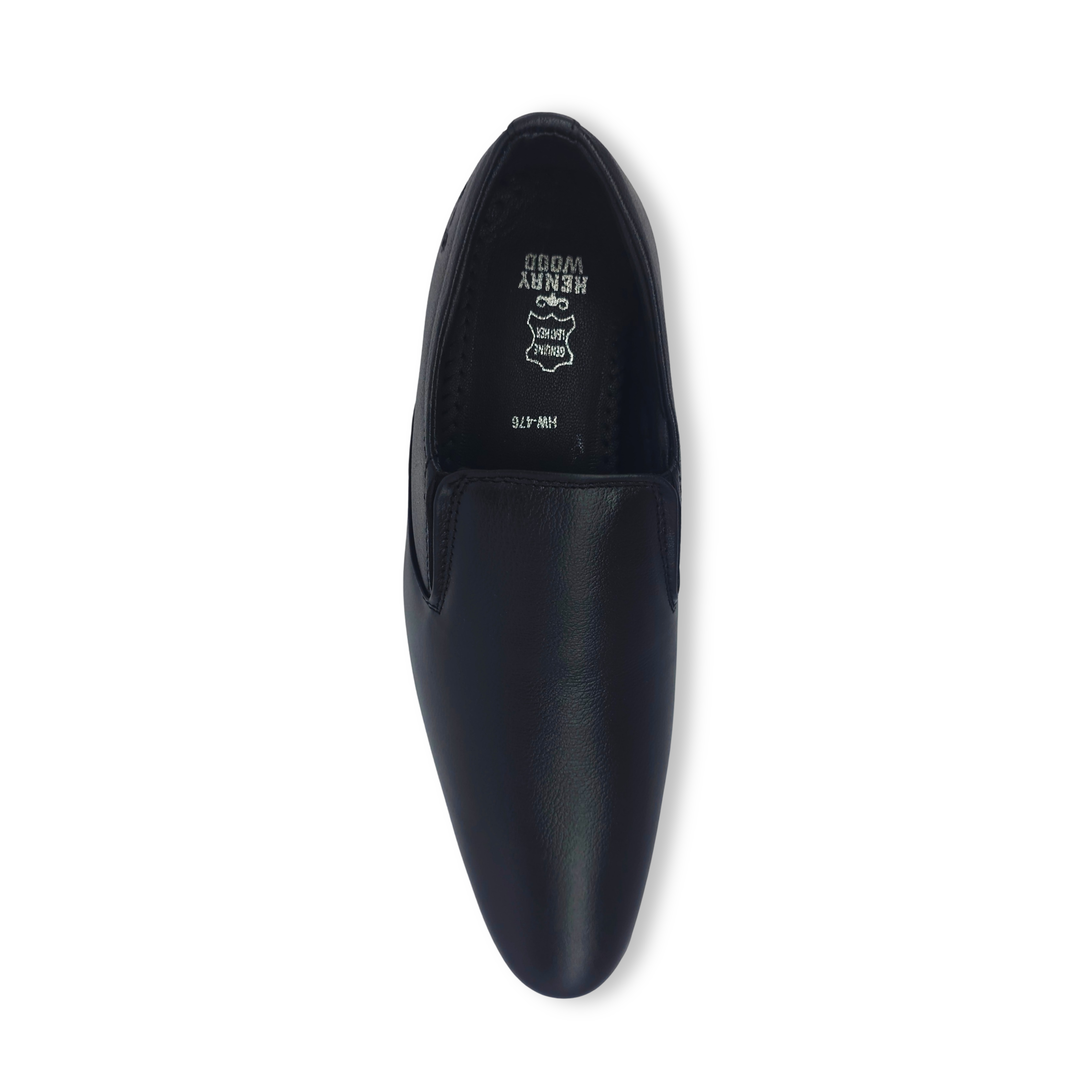 Classic Moccasin Leather Shoes - HW-476- Black