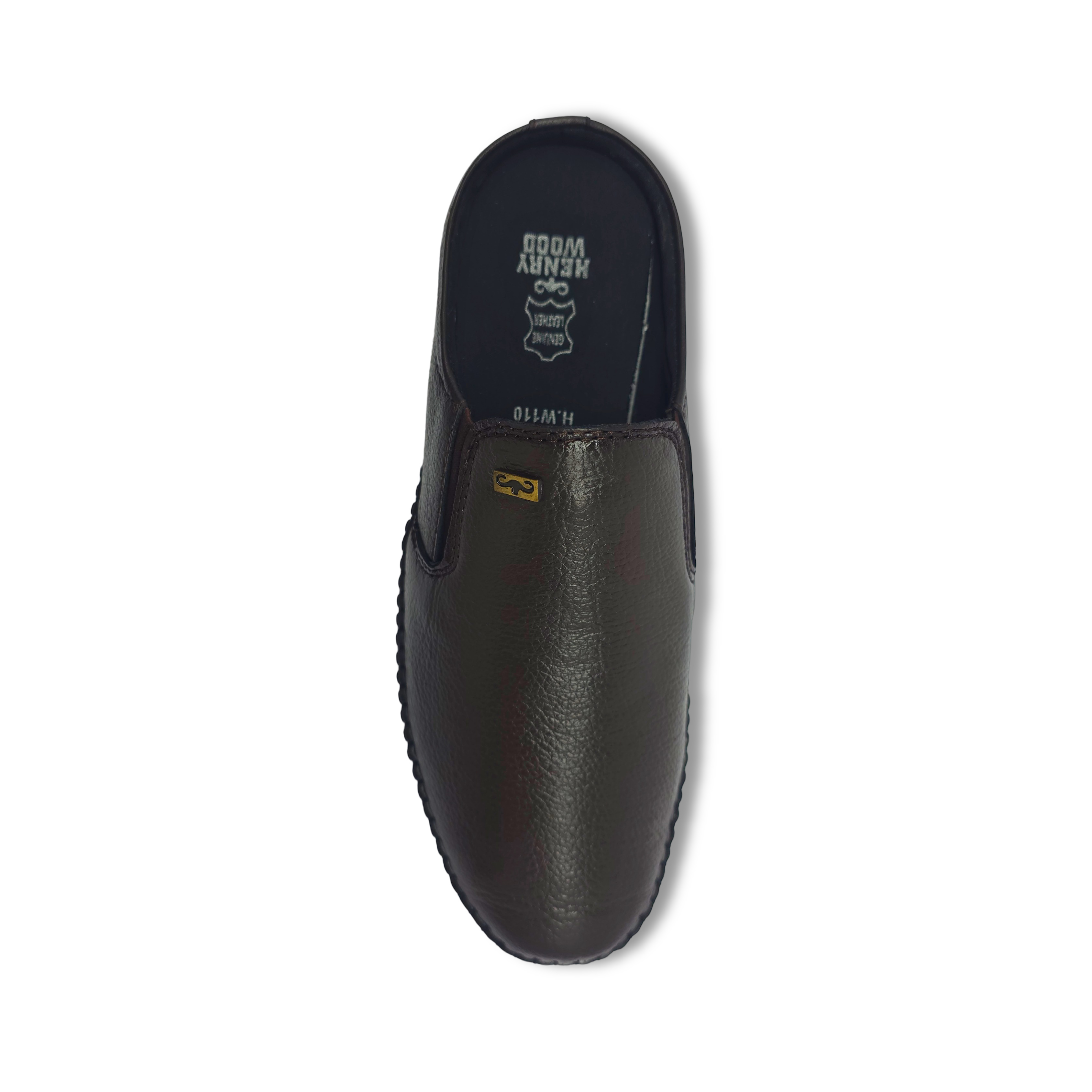 Comfortable Men’s Genuine Leather Mules -HW-110-Coffe Brown