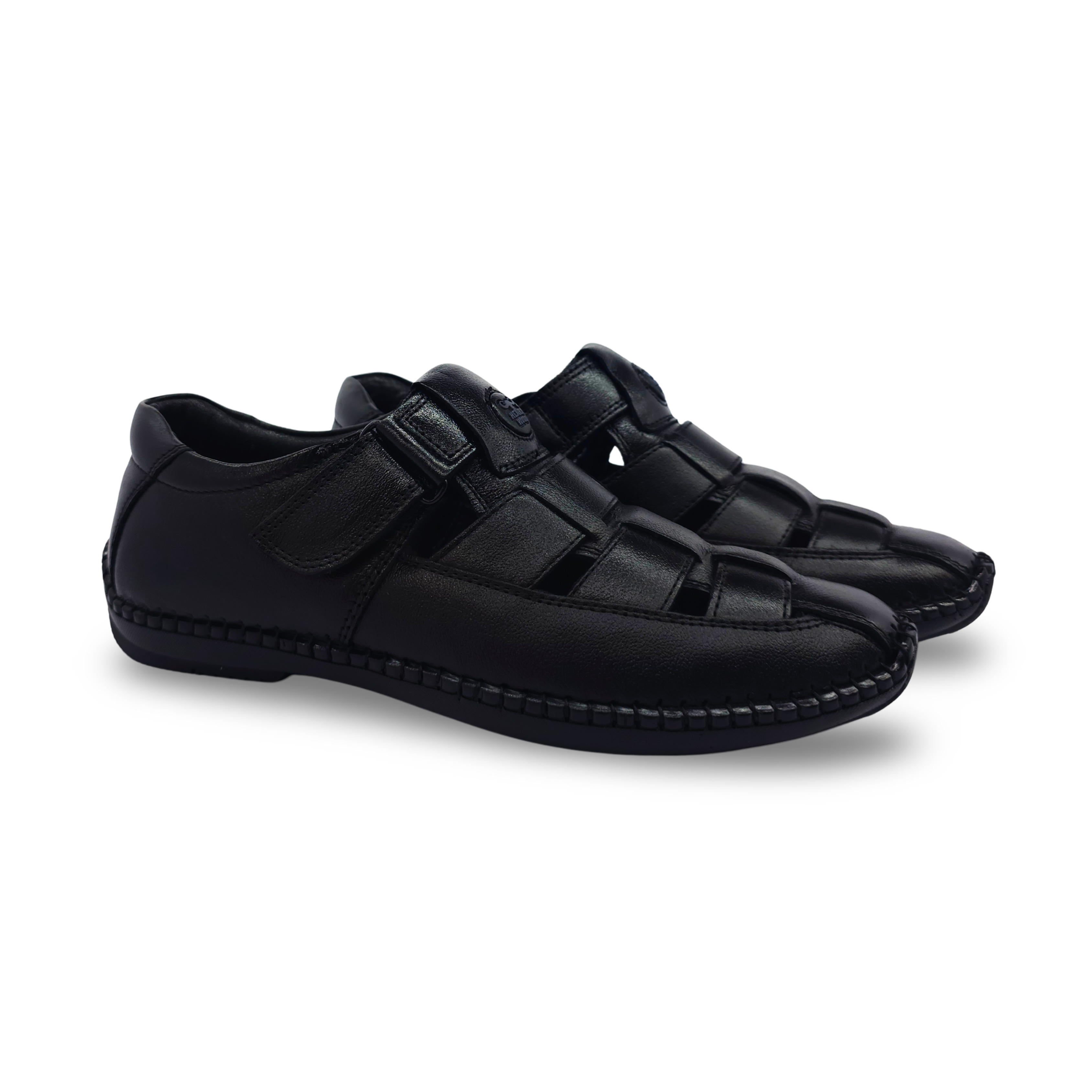 Stylish Roman sandals for Men-HW-808-Black