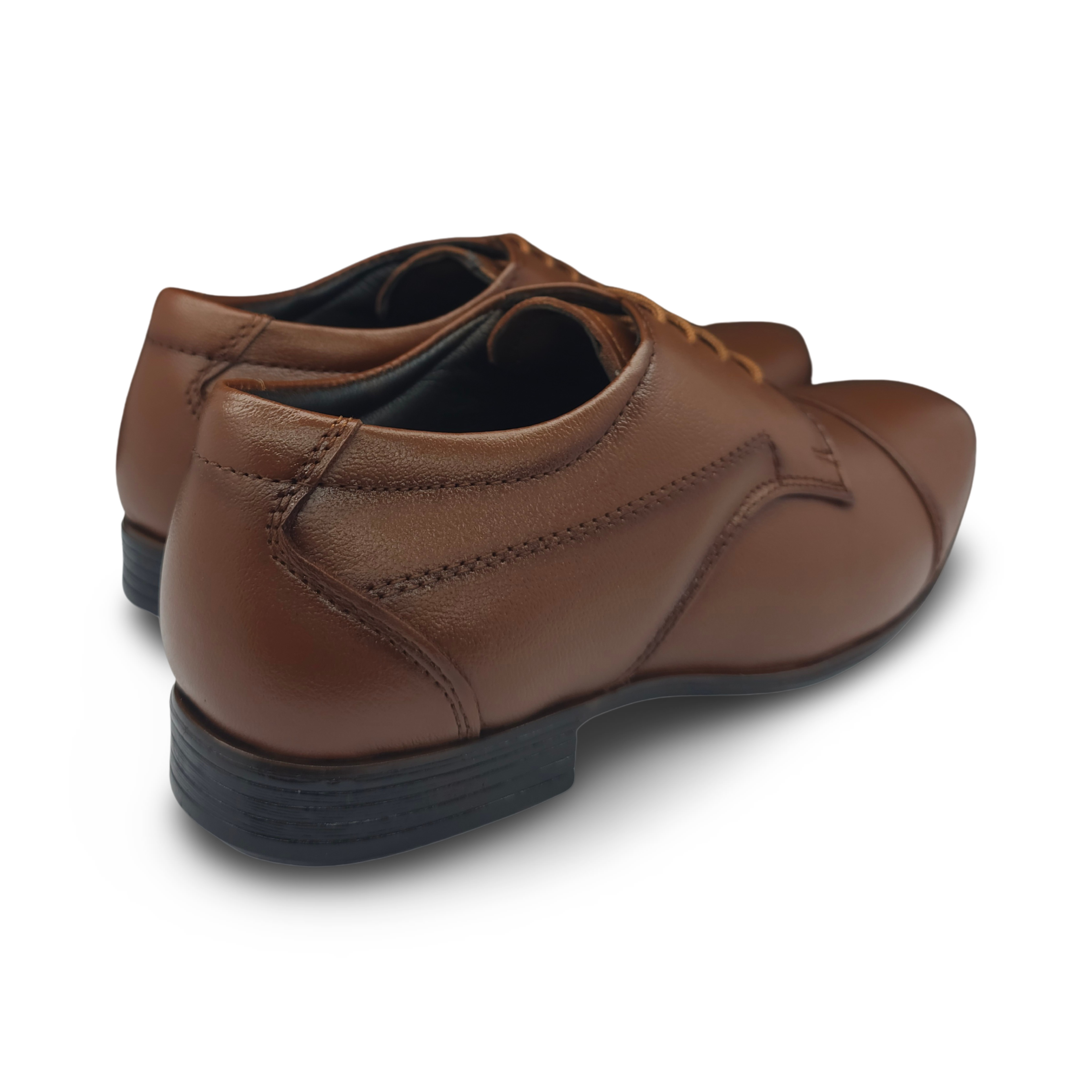 Classic Derby Formal Leather Shoes For Men-HW-435-Tan