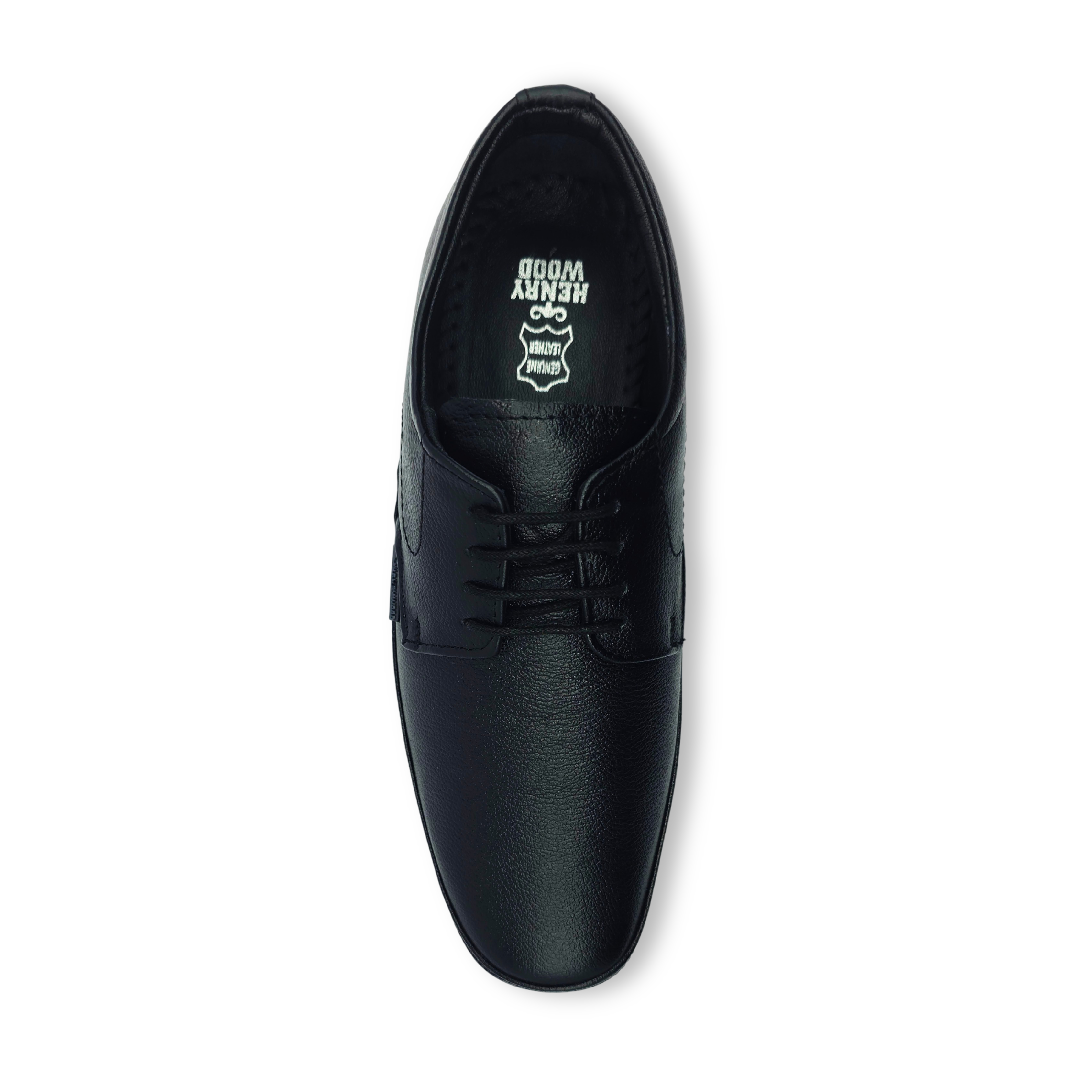 Stylish Formal Leather Shoes-HW-522-Black