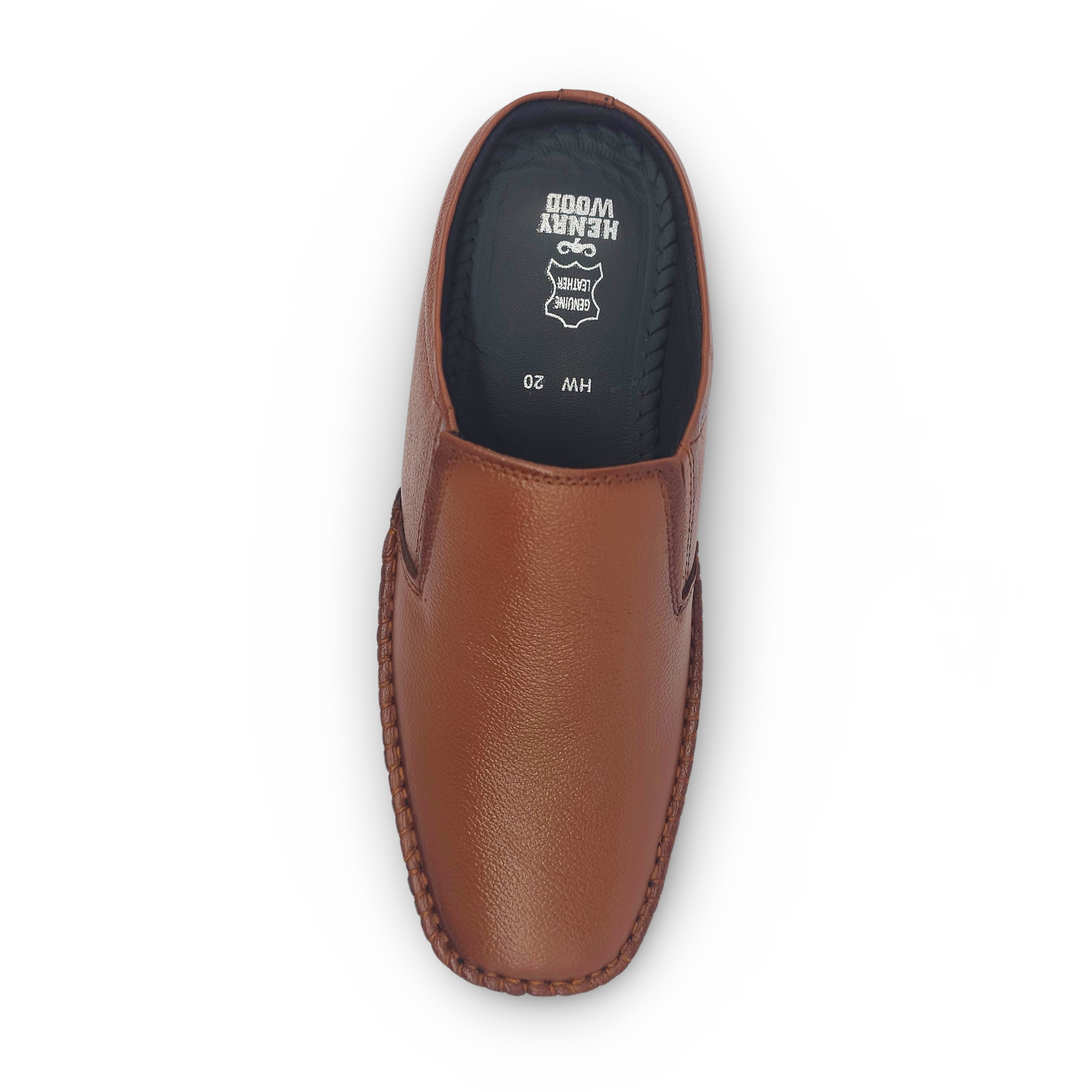 Mule leather Sandals For Men-HW-20-Tan