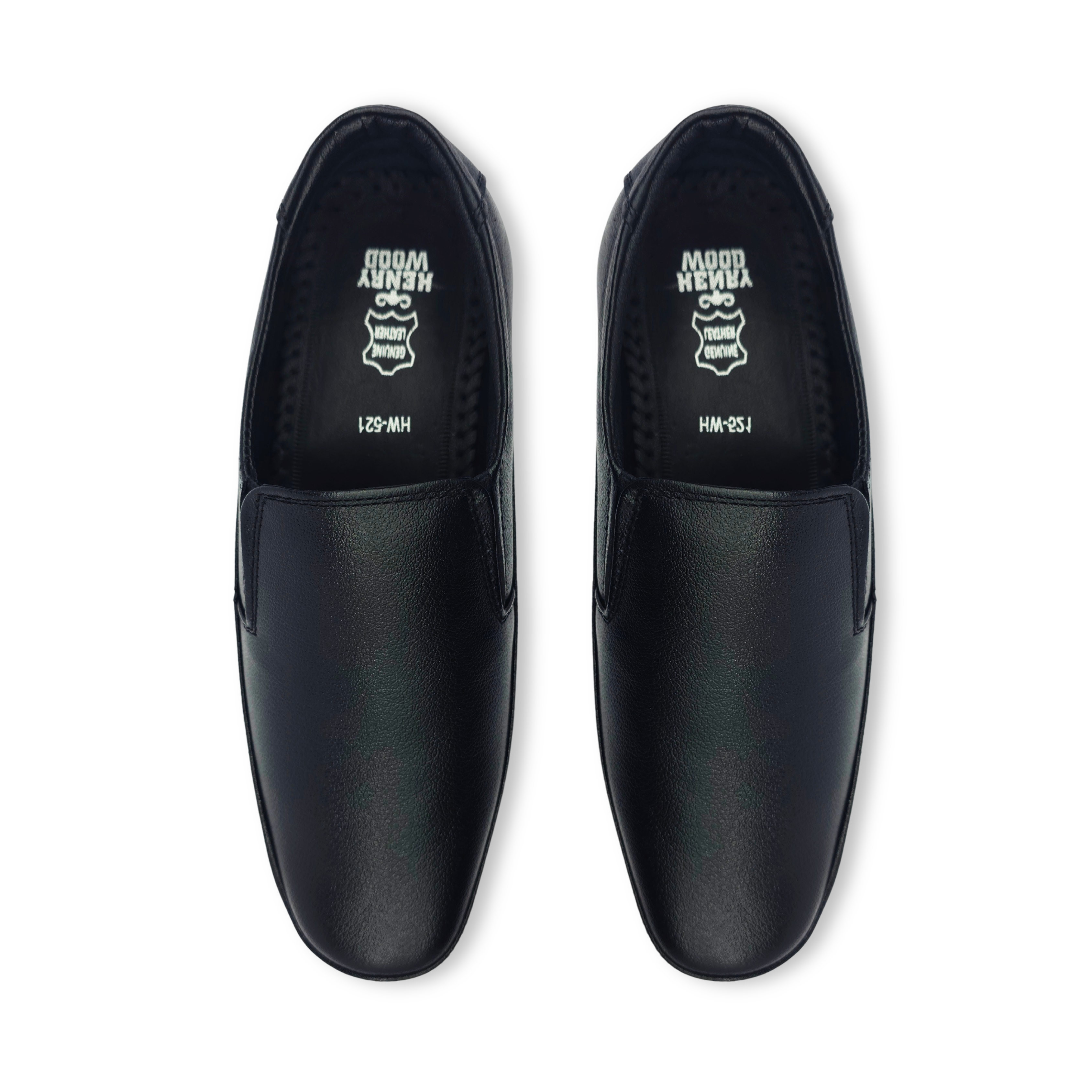 Luxe Formal Leather Shoes-HW-521-Black