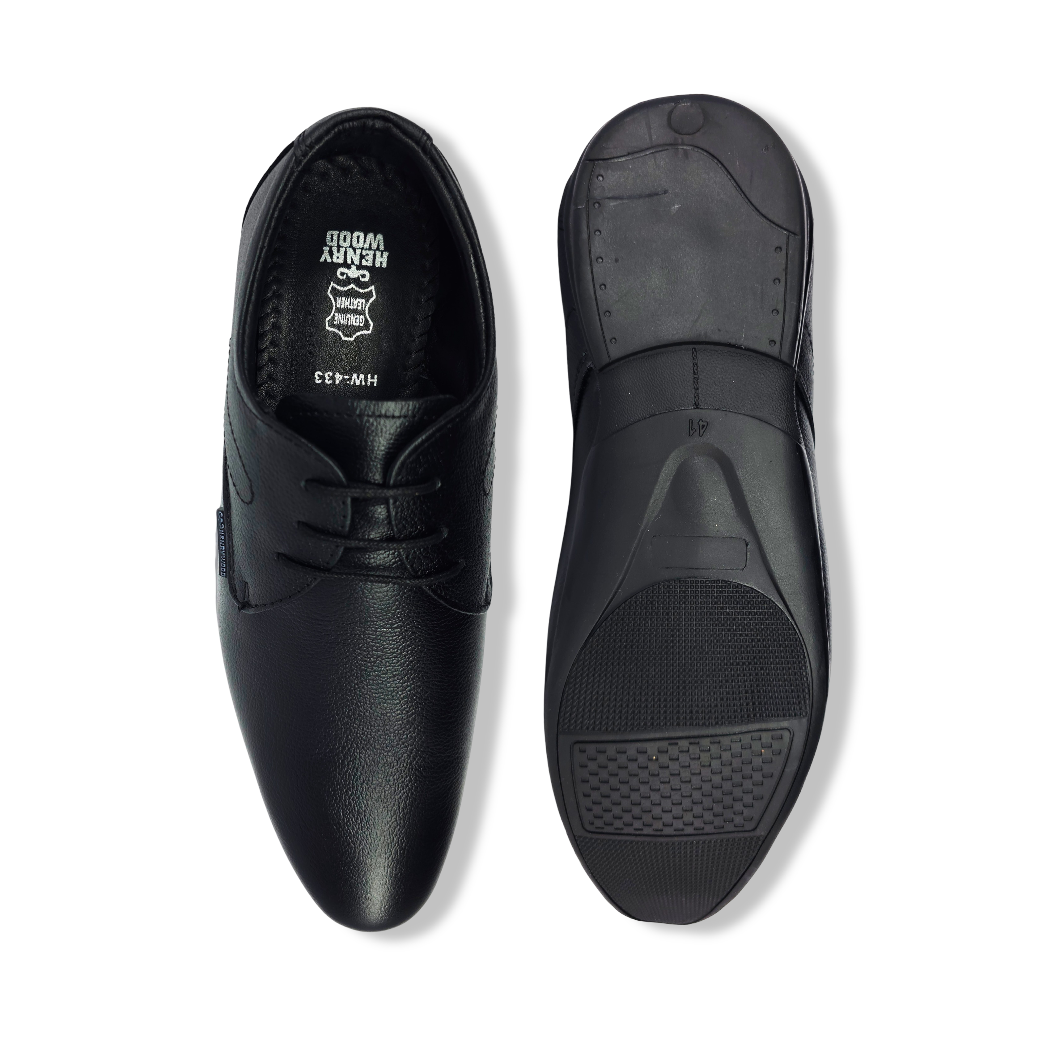 Elite Derby Formal Shoes-HW-433-Black