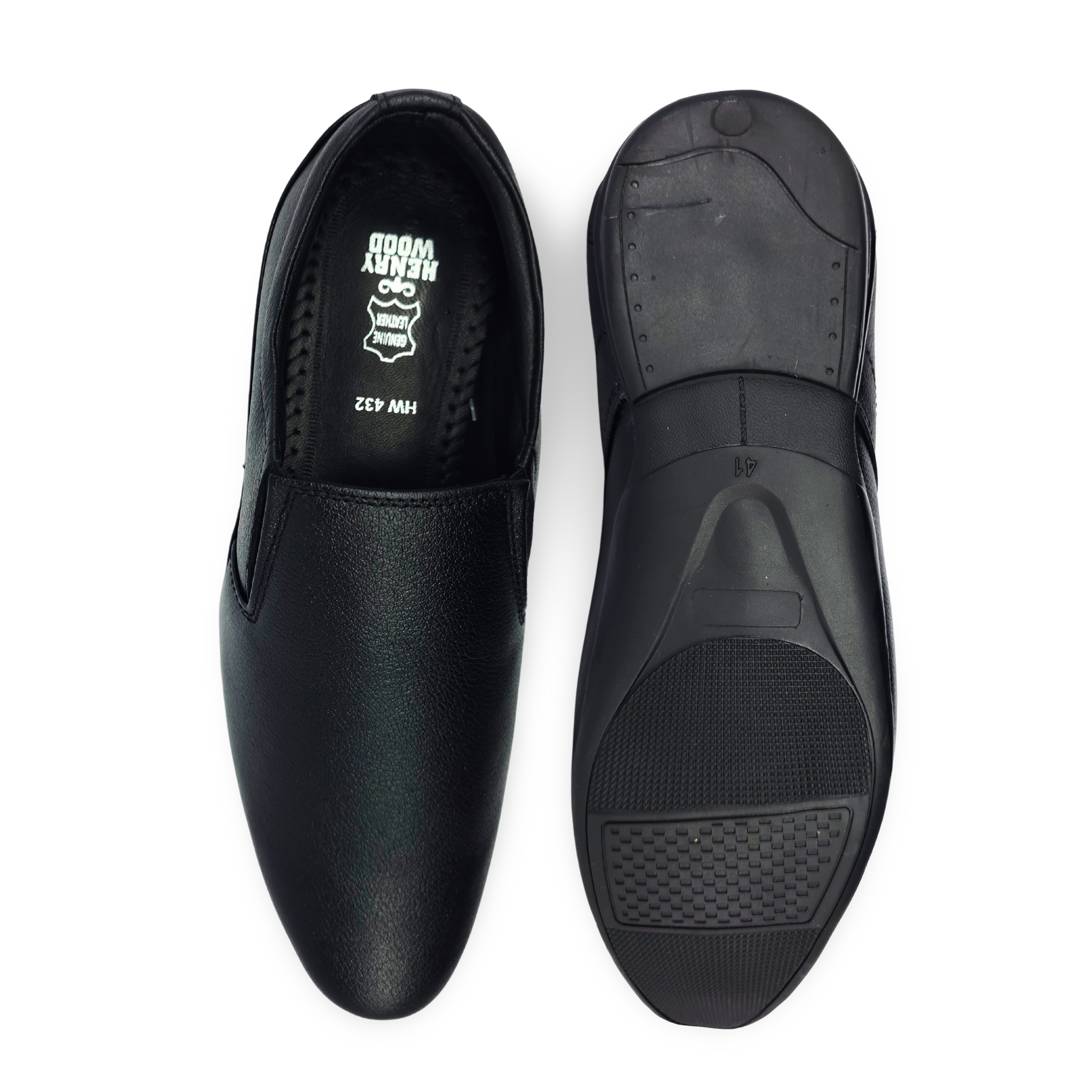 Modern Formal Leather Shoes-HW-432-Black