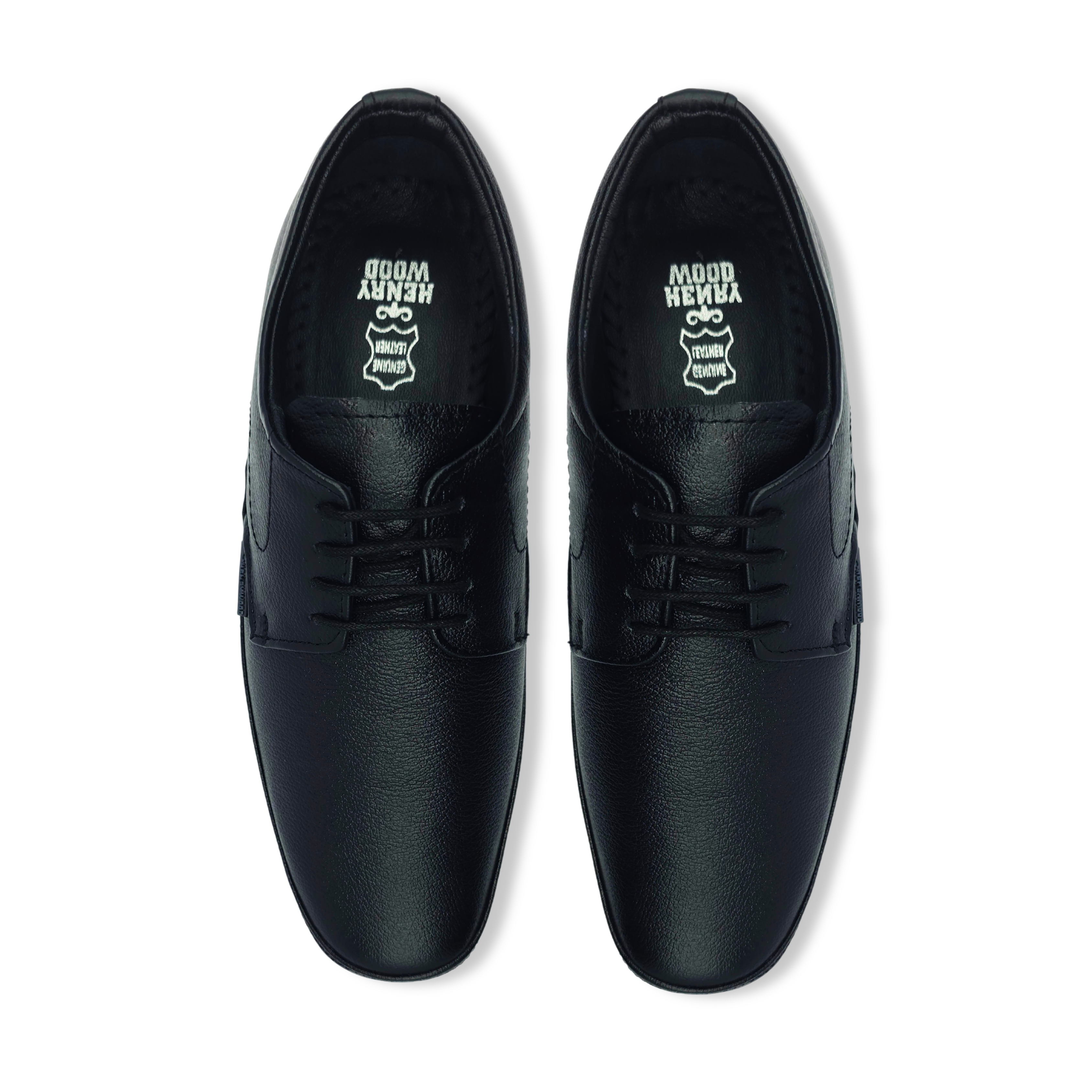 Stylish Formal Leather Shoes-HW-522-Black