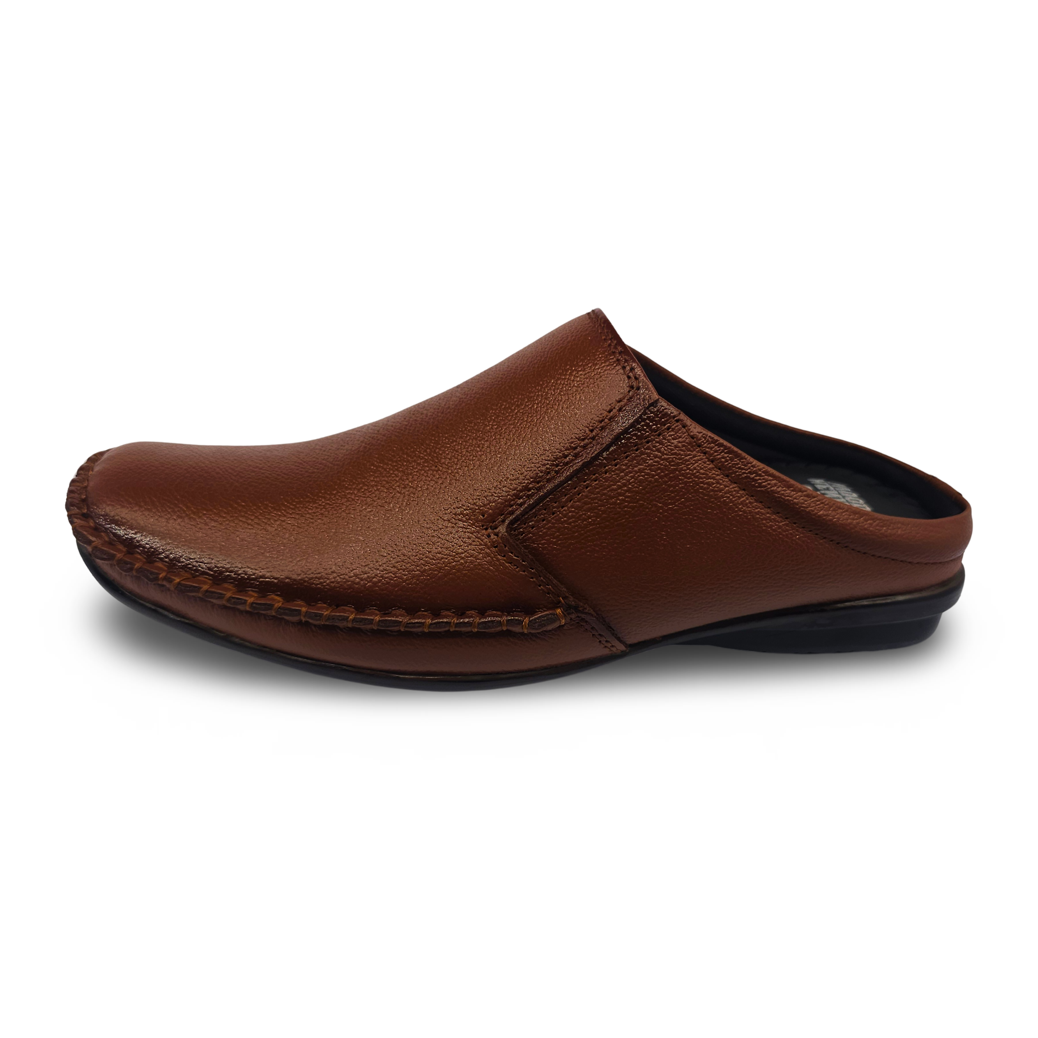 Mule leather Sandals For Men-HW-20-Tan