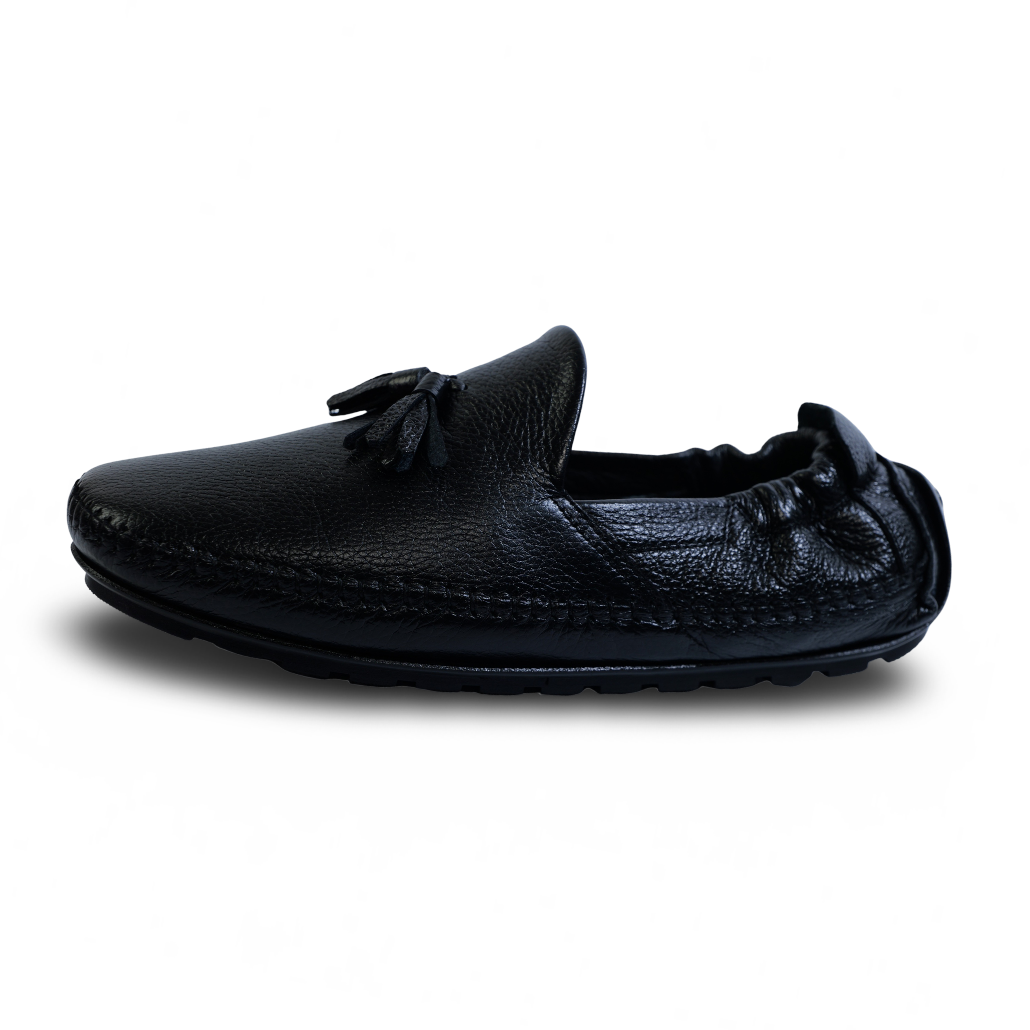 Men’s Tassel Leather Loafers- HW-910- Black
