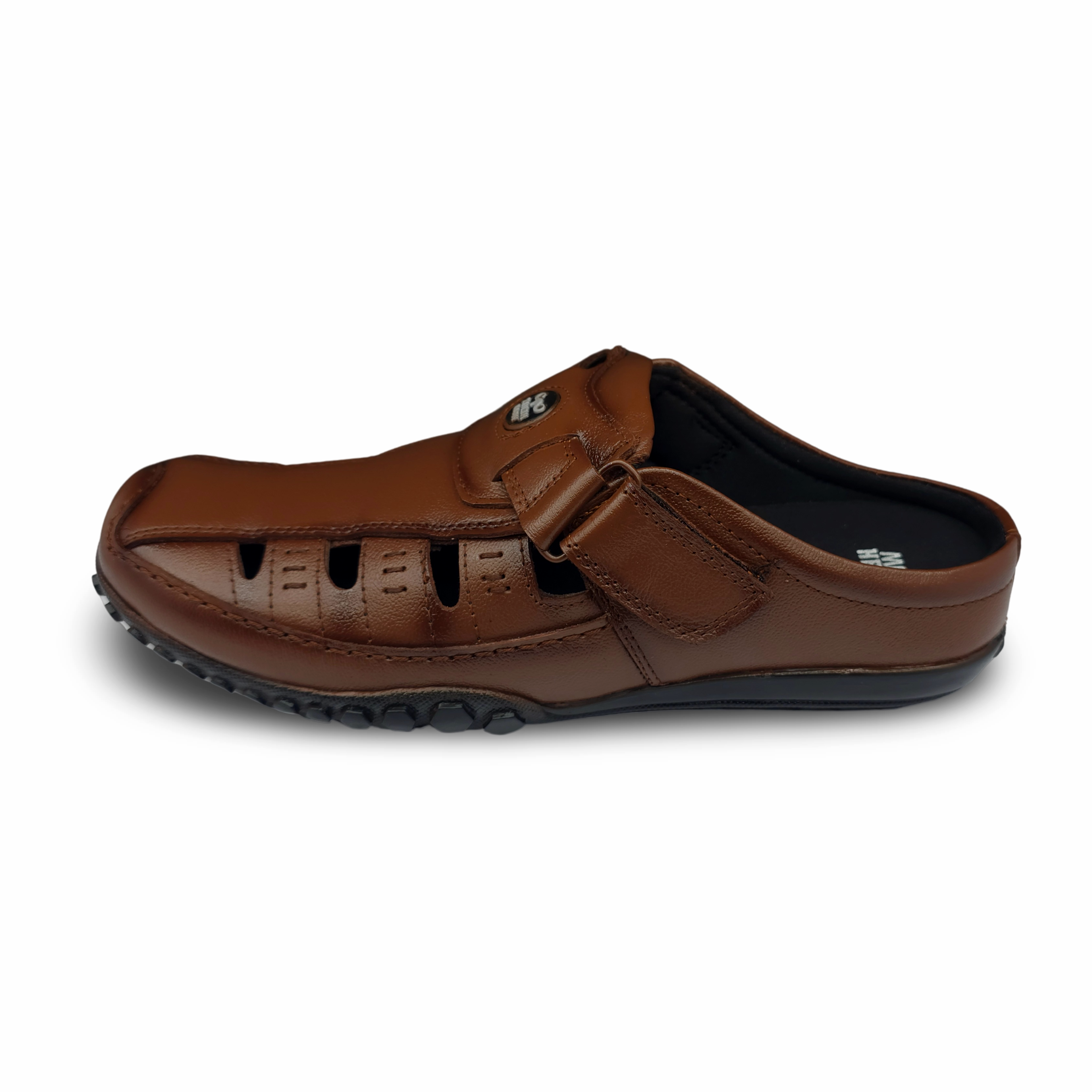 Men’s Softy Leather Mule Sandals -HW-54-Tan