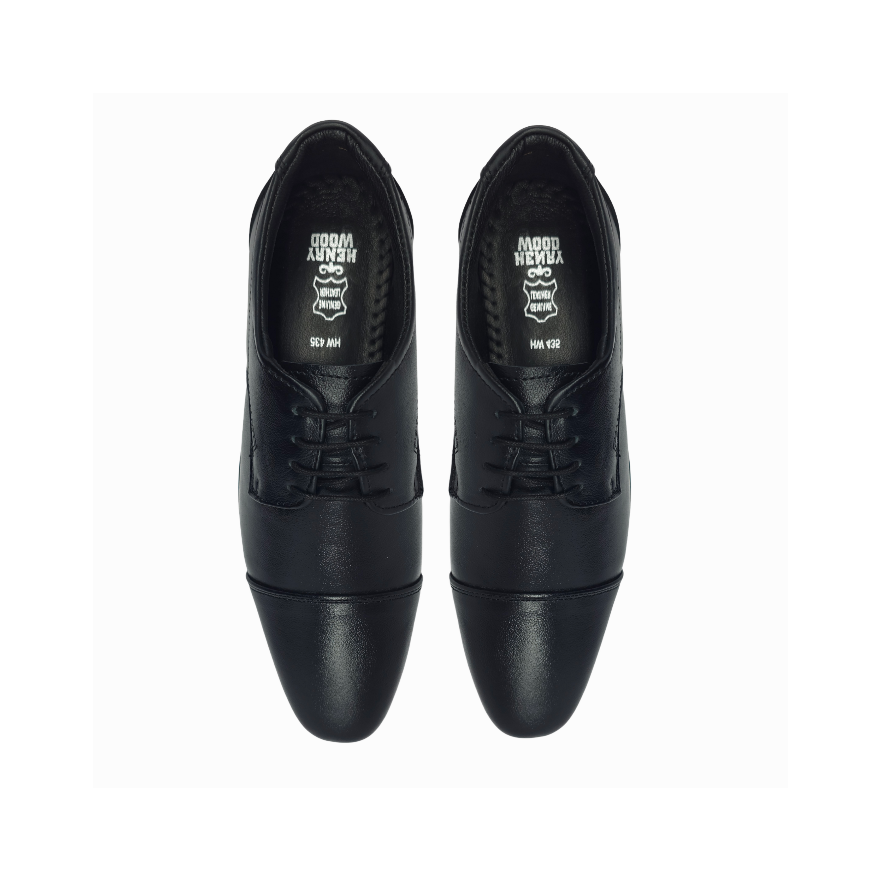 Classic Derby Formal Leather Shoes For Men- HW-435-Black