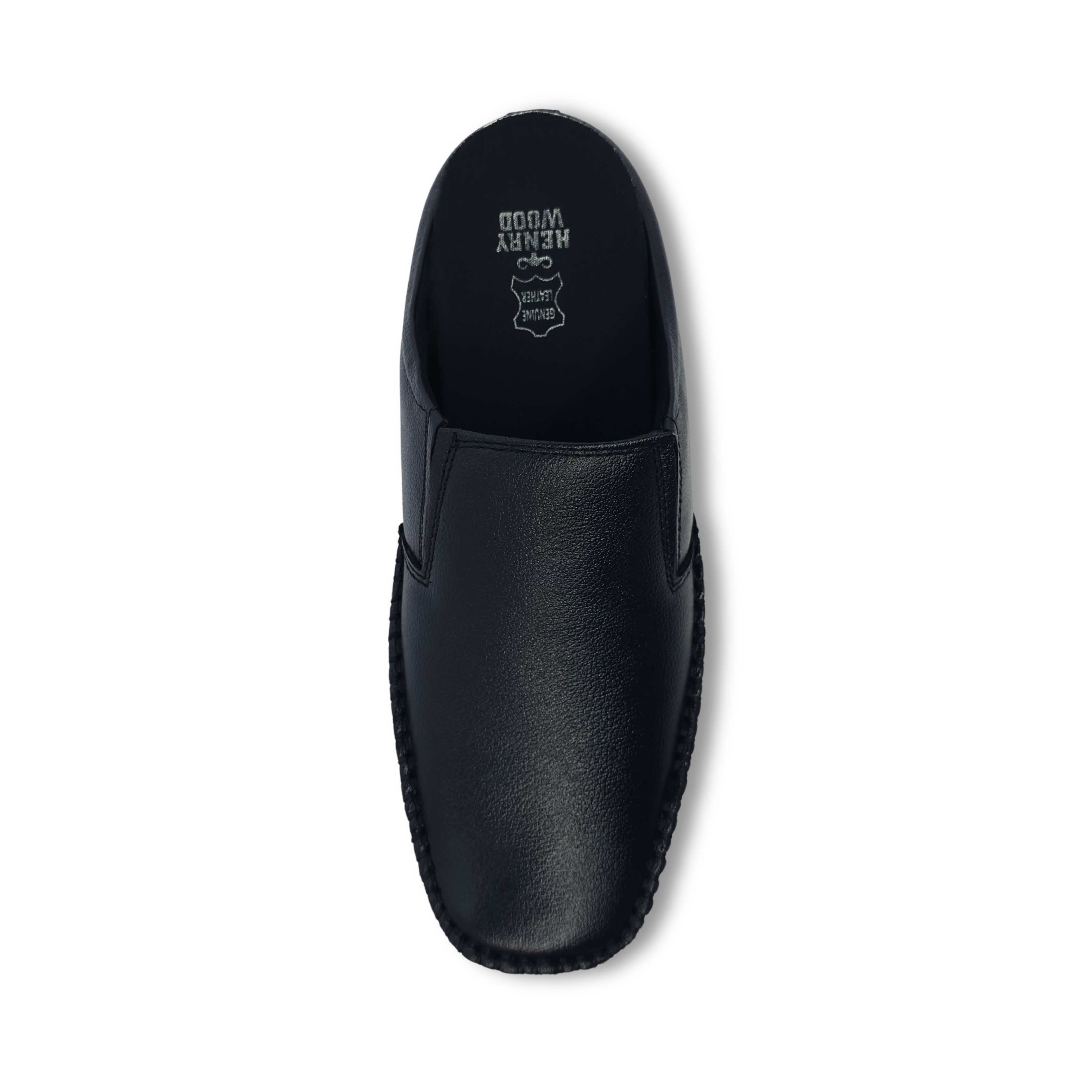 Mule Leather Sandals For Men-HW-20-Black